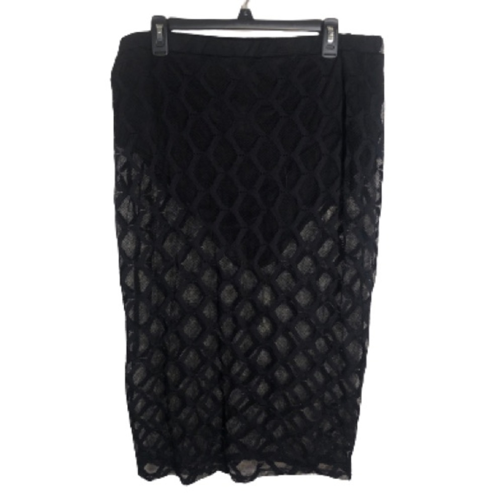 NWT Auditions Black Lace Skirt W/ Attached Bikini Bottoms 3XL